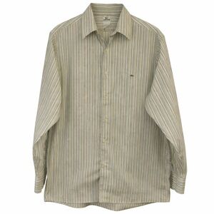 🐊 Lacoste Made in France Striped Button-Down Shirt Men’s 44 Large